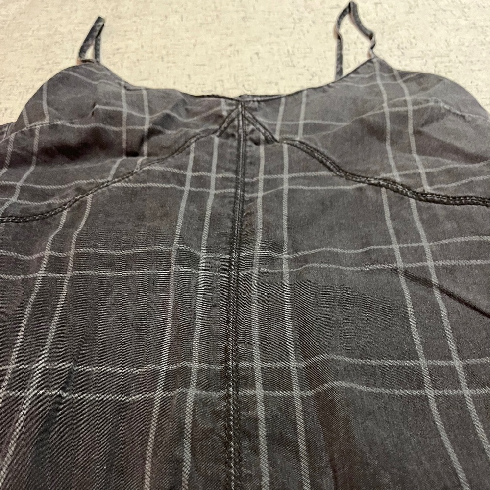 Topshop Grey Plaid Midi Dress - Picture 4 of 5